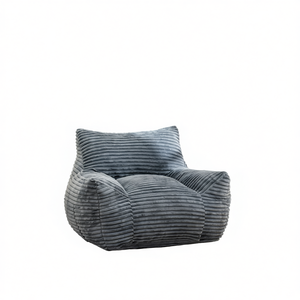 Fauteuil pouf surdimensionné D0100HRITA6 avec accoudoirs, style japonais, en tissu, canapé lounge une place, chaise de sol confortable pour salon - Product Image 1