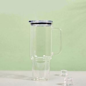 Vaso de Vidrio Transparente para Sublimación AGH de 16 oz, Vaso de Doble Pared Preperforado, Vaso Moderno para Bebidas - Product Image 3