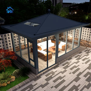 Vente en gros véranda complète de luxe de qualité supérieure patio extérieur pergola préfabriquée-kits aluminium 3x4 rideaux anti-pluie maison pergola - Product Image 3