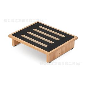 Wooden Non-Slip Footstool Square Solid Wood Office Step <b>Stool</b> For Adults And Children <b>Bathroom</b> Use - Product Image 1