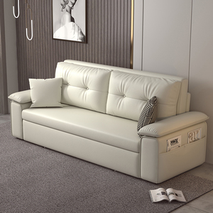 <span class=keywords><strong>Canapé</strong></span>-lit design moderne en forme de L <span class=keywords><strong>canapé</strong></span>-lit en cuir souple de <span class=keywords><strong>style</strong></span> minimaliste avec rangement en gros <span class=keywords><strong>canapé</strong></span>-lit coulissant de luxe léger - Product Image 4