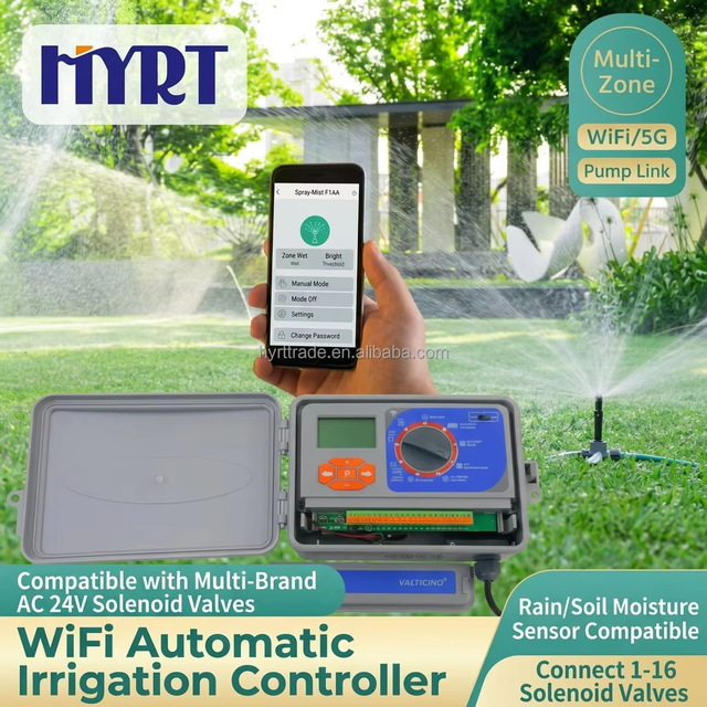 WiFi Smart Drip Irrigation Controller Plastic Water Timer Outdoor Automatic Garden Watering System for Home Greenhouse