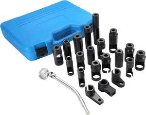 Juego de 21 Piezas de Herramientas para Sensor de Oxígeno Automotriz, Juego de Llaves de Vaso Desplazadas, Herramienta de Extracción, Juego de Llaves de Vaso Maestras para Sensor de O2 - Product Image 2