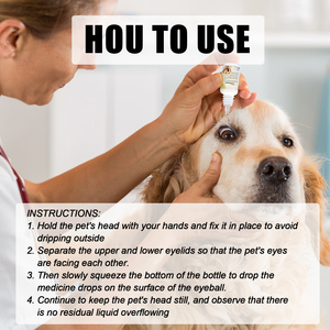 Gouttes oculaires vétérinaires pour chats et chiens, flacon de 20 ml avec acide hyaluronique et <span class=keywords><strong>camomille</strong></span> dorée pour soulager les rougeurs et éliminer la saleté - Product Image 3