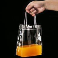 Sac fourre-tout transparent en PVC avec logo personnalisé, sac de voyage et de shopping transparent, sac cadeau d'emballage en gros