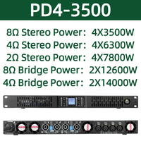 Paulkitson SiC Amplifikatör PD43500 4 Kanal Subwoofer Ses Amplifikatörü 2ohm 4X7800W 1U Profesyonel D Sınıfı Ses Güç Amplifikatörü