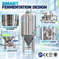 Cuve de Fermentation de Bière Tonsen 100L avec Contrôle PLC 220V 400V Certifiée CE – Équipement de Brassage Personnalisable