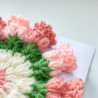 Dessous de verre au Crochet faits à la main personnalisés carillon éolien tissé sous-verres à fleurs tricotés pour accessoire de napperon de Table à manger