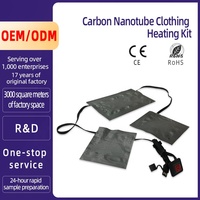 Pièce chauffante infrarouge en graphène pour vêtements, avec interrupteur de contrôle de température USB, feuille chauffante personnalisée pour gilet