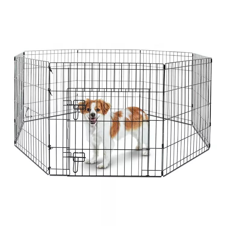 Panel Pagar Anjing Kawat Lasan Modular Playpen Anjing Luar Ruangan Hewan Peliharaan Kecil untuk Anjing Luar Ruangan