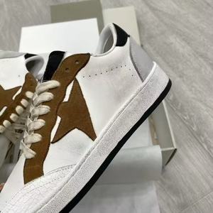 Zapatillas de cuero genuino de ganso blanco con cordones, de malla, antideslizantes, impermeables, estilo Golden Dirty Walking, para hombre, de diseñador de moda. - Product Image 6