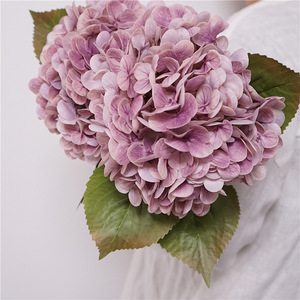 Hoa cẩm tú cầu giả chất lượng cao, màu sắc cổ điển, đầu hoa lớn, chất liệu latex như thật, dùng trang trí tiệc cưới, màu tím - Product Image 2