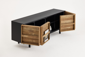 Phong cách đồng quê pháp cổ <span class=keywords><strong>ELM</strong></span> <span class=keywords><strong>sideboard</strong></span>, màu đen và nâu retro tối giản <span class=keywords><strong>sideboard</strong></span>, thích hợp cho phòng khách - Product Image 3