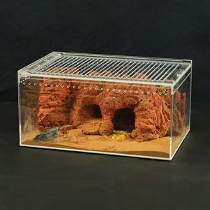 Sürüngenler ve böcekler için özel Logo şeffaf şeffaf akrilik evcil hayvan kafesi Terrarium Tarantula akrep Isopod Mantis - Product Image 1
