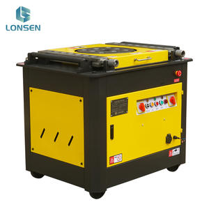 Dobladora de barras de refuerzo de acero inoxidable y acero al carbono Lonsen GW52, máquina dobladora de barras de acero semiautomática de 40mm, componente de núcleo de Motor de 4kW - Product Image 3