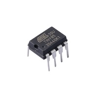 ATTINY85-20PU 8-DIP 8-Bit AVR Core Microcontroller 20MHz 8KB Flash 6 I/O Hole -40C~85C Konektivitas USI Osilator Internal