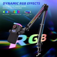 Micrófono RGB para juegos FIFINE AM8 PROT XLR/USB, micrófono gamer para PC, PS5, streaming, YouTube, micrófono gamer para juegos.