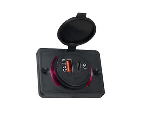 Cargador de Panel con Tornillos, Carga Rápida de 20W, Entrada de 12V-24V, Puertos USB Tipo C y A, 3 Puertos PD QC3.0 para Coche, Barco, Cámper, ATV - Product Image 1