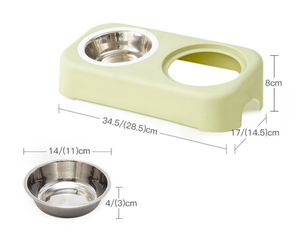 Mangkuk anjing kucing peliharaan dapat dicuci desainer grosir mangkuk tinggi PP + baja tahan karat mangkuk air makanan anjing kualitas tinggi dapat dilepas - Product Image 3