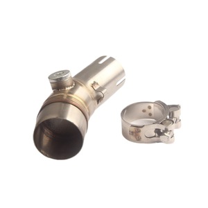 Adaptateur de tuyau d'échappement pour moto Kawasaki ER6N en acier inoxydable, section intermédiaire courbée pour modification et amélioration de moto de rue - Product Image 5
