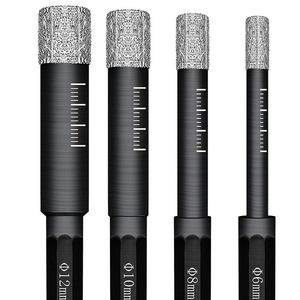 Foret à sec à tige hexagonale brasé pour la maçonnerie, le béton, l'ouverture de trous, les carreaux de céramique, le marbre, autres matériaux en pierre naturelle - Product Image 1