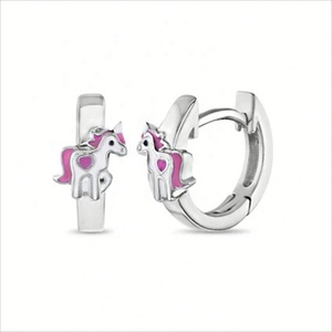 Custom Jewelry Cute Kids Jewelry Set <b>Girls</b> Enamel <b>Unicorn</b> 925 Sterling Silver Necklace&Earrings Fine Jewelry Set <b>for</b> Kids - Product Image 5