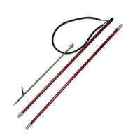 Canne à pêche en fibre de carbone de 240 cm (8 pieds) pour lance de pêche hawaïenne, 3 sections, lance de pêche à main, pointe en acier inoxydable 17-4PH