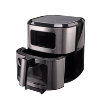 Friteuse à air électrique multifonctionnelle 6L carrée moderne, four vapeur, friteuse sans huile, cuiseur vapeur, rôtissoire numérique domestique