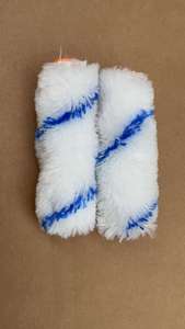 Rouleau à <span class=keywords><strong>peinture</strong></span> pour murs, haute densité, 4 pouces, rose, avec poignée en plastique longue et bande bleue - Product Image 5