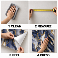 Papier peint adhésif en marbre blanc et or marine, 2,3 mm, mousse PET IXPE, pour murs décoratifs intérieurs