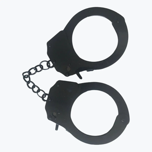 Esposas de Metal Negras para Juegos Sexuales de Bondage y Rol Policial - Product Image 5