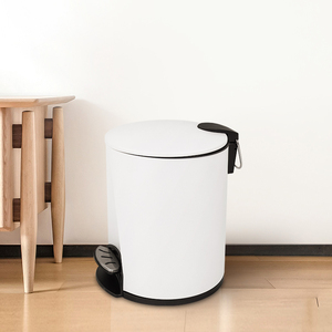 2021 New Nordic Unique Design 5 liter 12 liter Round Pedal Trash Bin with Non-slip pad