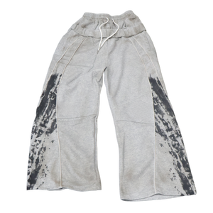 Blank High Quality High Waist Wide Leg Baggy <b>Flare</b> Distressed <b>Sweatpants</b> Custom logo Baggy French Terry Sweat Pants Men - Product Image 1