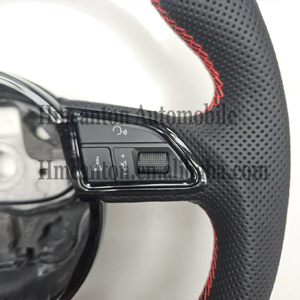 Nuevo Volante Deportivo de Fibra de Carbono Forjada y Cuero Perforado para Audi A3 A4L A5 A6L A7 Q3 Q5 - Product Image 3