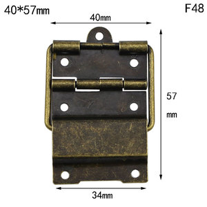 Bisagra de rosca continua F48 de 40x57mm, bisagra de hierro para montaje en superficie, para caja de madera, caja de joyería, accesorio de ferretería - Product Image 1