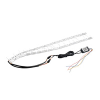 Luz LED RGB de cristal para circulación diurna, flexible, impermeable, con señal de giro secuencial, luz oculta para faro de coche, modificación DRL
