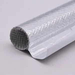 Nhiệt lá chắn nhiệt tay áo nhôm tráng sợi thủy tinh tự đóng bọc sleeving