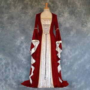 Disfraz <span class=keywords><strong>de</strong></span> Cosplay <span class=keywords><strong>de</strong></span> corte Retro Medieval europeo para mujer <span class=keywords><strong>de</strong></span> Halloween, vestido largo elegante con cuello cuadrado <span class=keywords><strong>de</strong></span> bruja, ropa <span class=keywords><strong>de</strong></span> Mascarada - Product Image 4