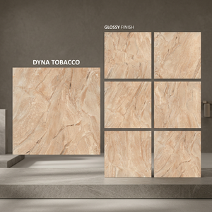 Azulejos de Porcelana Esmaltada con Aspecto de Mármol Marrón Vistaar, Diseño Interior Moderno, 80x80cm, Cerámica - Product Image 4