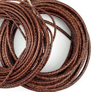 High Quality <b>Braided</b> Black Brown Custom Leather Bracelet for Men <b>Accessories</b> Rope Cords for Jewelry Making Findings - Product Image 3