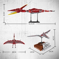 Bloques de Construcción FC6205, Película de Dinosaurios Jurásicos, Parque de Animales, Modelo de Pterodáctilo, Ladrillos de Juguete para Niños, Regalos