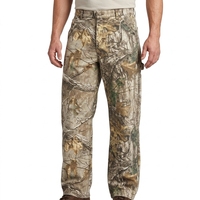 Celana Kargo Katun Kamuflase Realtree Model Vintage Ringan dengan Kancing, Celana Panjang Lurus Berpola Double Knee Hip
