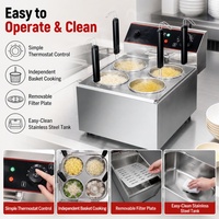 Kompor Listrik Komersial Stainless Steel 3200W untuk Merebus Mie, Multifungsi untuk Oden, Malatang, dan Sup