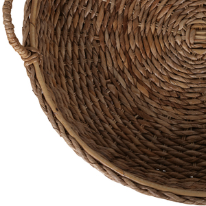 Set di cesti decorativi ovali in rattan intrecciato con manici per la decorazione del tavolino da caffè, centrotavola, portaoggetti, portagioie - Product Image 2