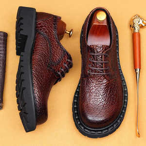 Zapatos Casuales de Oficina de Negocios, Hechos a Mano, de Cuero Genuino, de Alta Calidad y a la Moda, Estilo Slip-On, Evergreen - Product Image 4