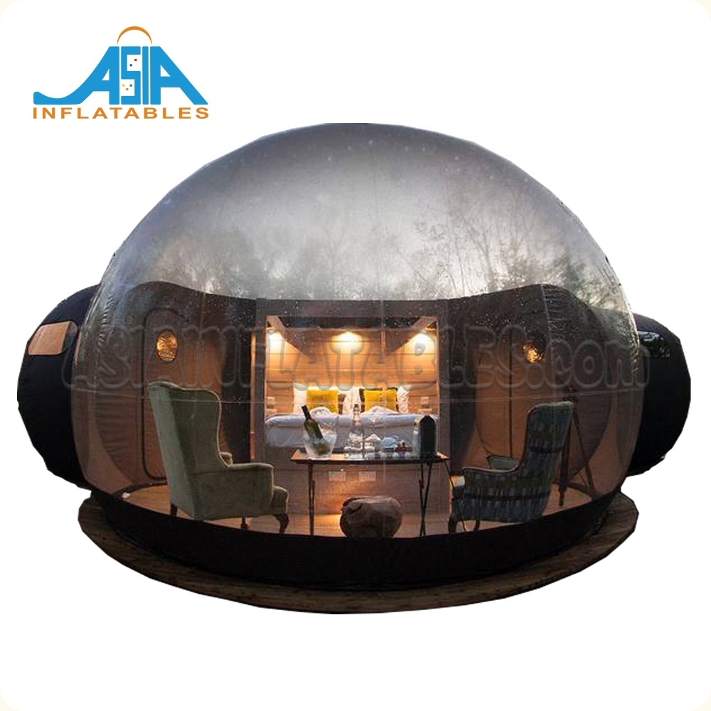 Tente à Bulles Pop-up GYMAX Pour 4-6 Personnes - Toit Anti-eau, Structure Hexagonale Stable - Parfaite Pour Jardin, Camping, Pique-niques (310x270x210 Cm)