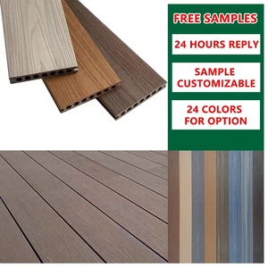 Protezione contro gli agenti atmosferici altamente sbiadita OEM ODM Custom composizione Wpc Decking pavimenti esterni 140*23mm 148*23mm pavimenti in legno - Product Image 5