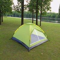 Tente de camping familiale Wind Valley 2 personnes dôme étanche monocouche durable Polyester Oxford poteaux en fibre de verre ensemble facile