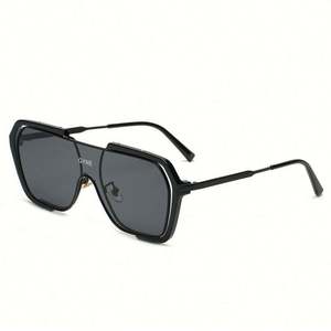 Gafas de Sol de Moda Retro 2022 con Lentes Amarillas Extra Grandes, Gafas de Sol de Piloto con Lentes de una Sola Pieza para Mujer - Product Image 6