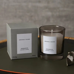 Bougies Parfumées de Luxe Personnalisées Marque Privée, Faible Quantité Minimale de Commande, dans des Bocaux en Verre Clairs Colorés avec Boîte - Product Image 4